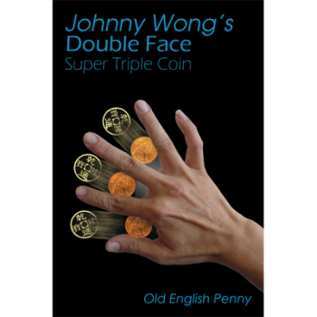 Double Face Super Triple Coin - Old English Penny (with DVD) by Johnny Wong (englisch)