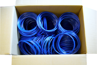 Kunststoffringe, blau