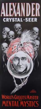 Preview: Poster/Plakat: Alexander (mit Kristallkugel u. Totenköpfen) - Der Meister der Mentalkunst