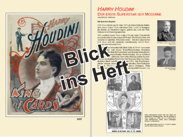 Persönlichkeiten in der Zauberkunst  Nr.  8 Harry Houdini