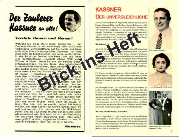 Persönlichkeiten in der Zauberkunst  Nr.  4 Kassner