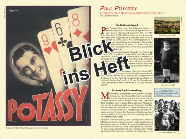 Persönlichkeiten in der Zauberkunst  Nr. 21 Paul Potassy