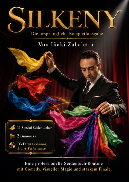 Silkeny - Zauberkunst mit Tüchern von Inaki Zabaletta - seltene Komplettausgabe