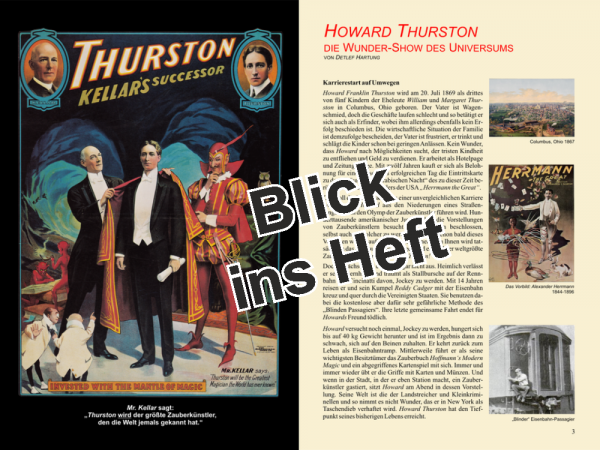 Persönlichkeiten in der Zauberkunst - Thurston mit Blechschild